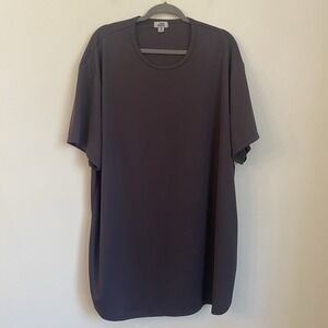 One Bone Mens Shirt 4XL (3) Charcoal S/S Wrinkle Free Textured Tee Bullet